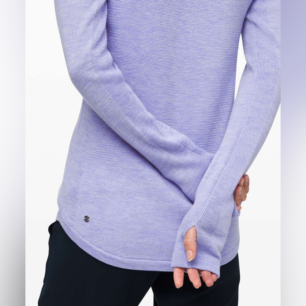 EUC Lululemon Sit In Lotus Sweater | Heathered Lavender | Size 8